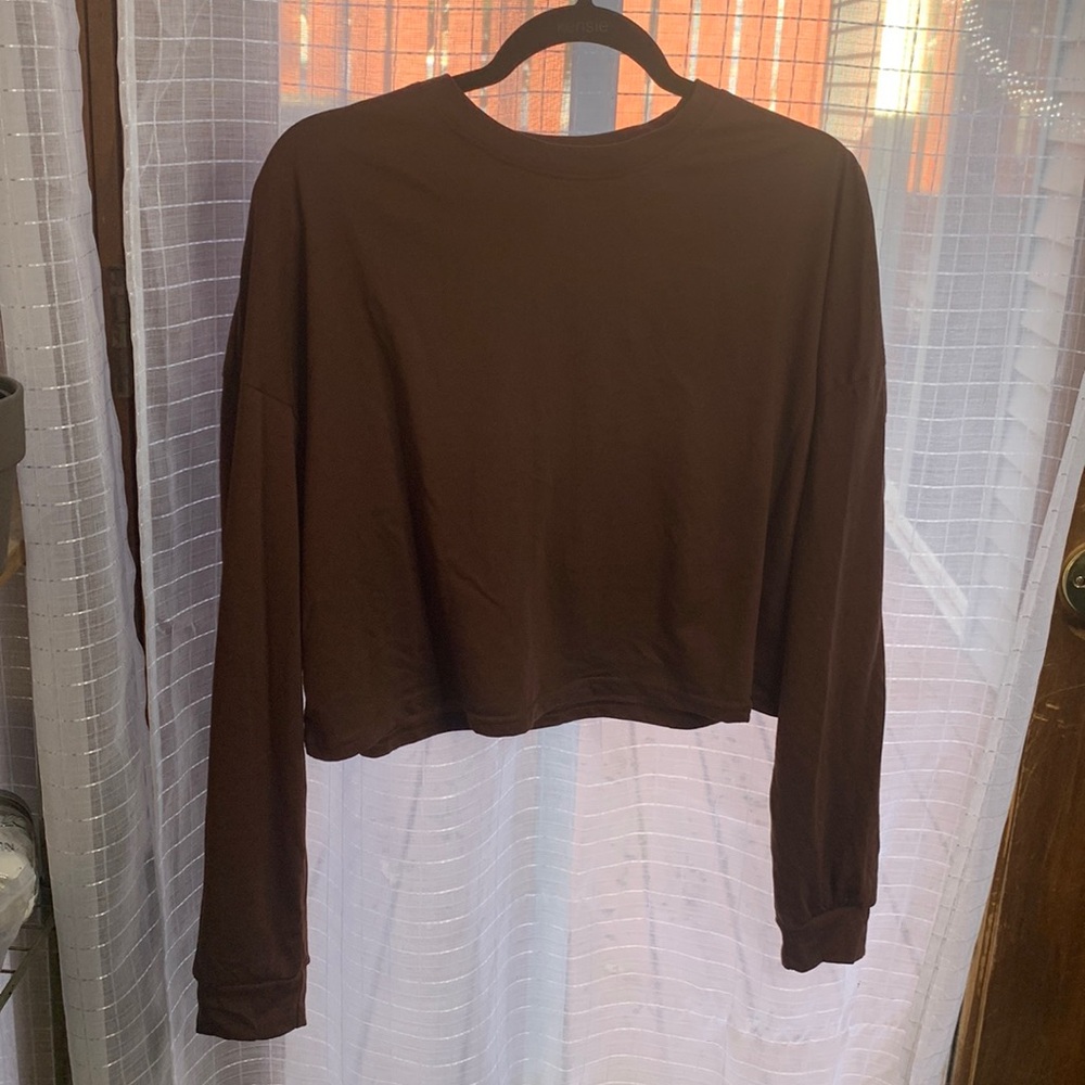 Brown romwe crop top